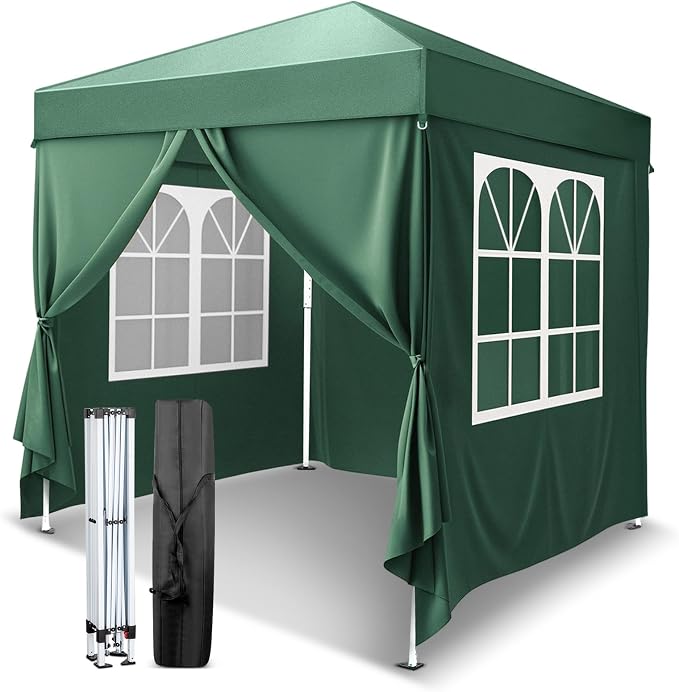 VINGLI Pop Up Canopy Tent with Sidewalls, Outdoor Gazebo Canopy Tent, Patio by VINGLI