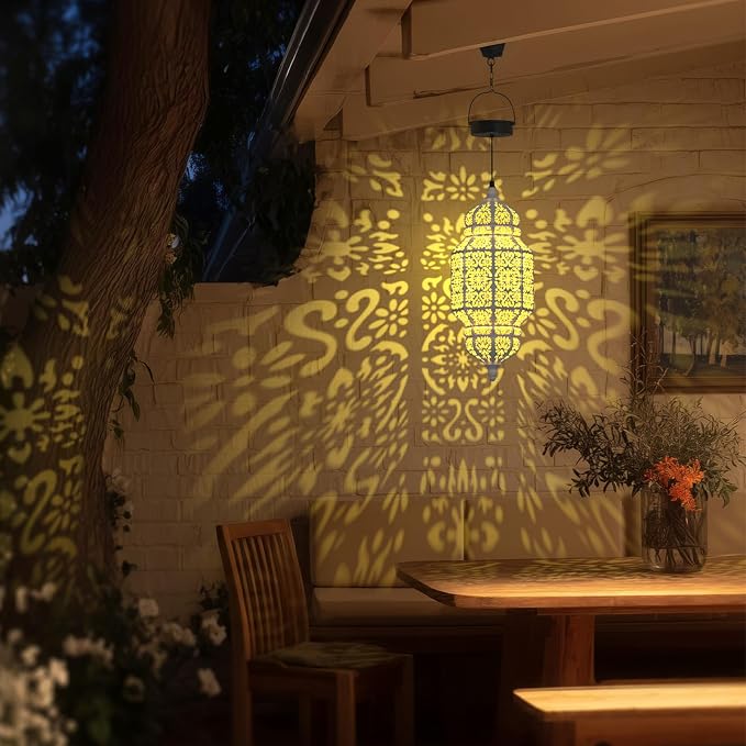 18 Inch High Large Hanging Solar Lights Outdoor Garden Decor, Decorative - Image 4