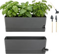 2 Pack Rectangle Self Watering Pots by KvyusFlourish