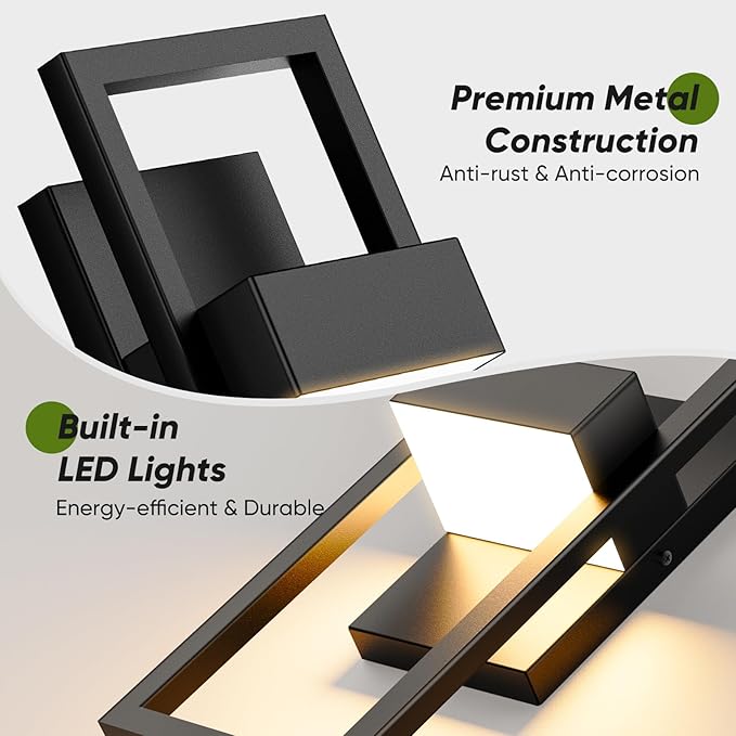 BesLowe 14.5” Modern Outdoor Wall Lights, 3000K LED Exterior Lighting Fixtures - Image 3