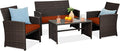 Best Choice Products 4-Piece Outdoor Wicker Patio Conversation Furniture Set by BestChoiceProducts