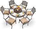 7-Piece Cast Aluminum Patio Furniture, Outdoor Dining Sets by Unknown