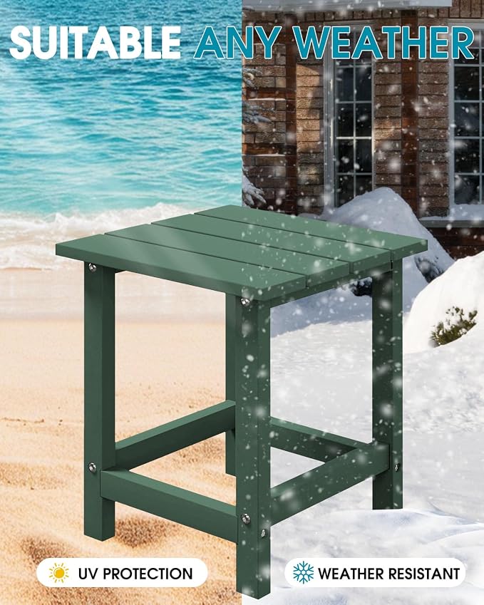 MUCHENGHY Adirondack Outdoor Side Table, 14.7" Patio Side Table Weather - Image 7