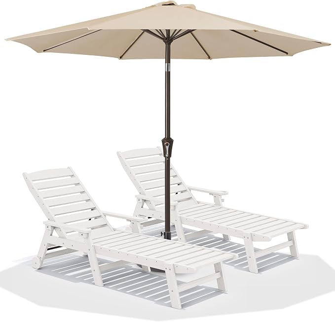 SERWALL Patio Chaise Lounge Chair Set of 2 by SERWALL