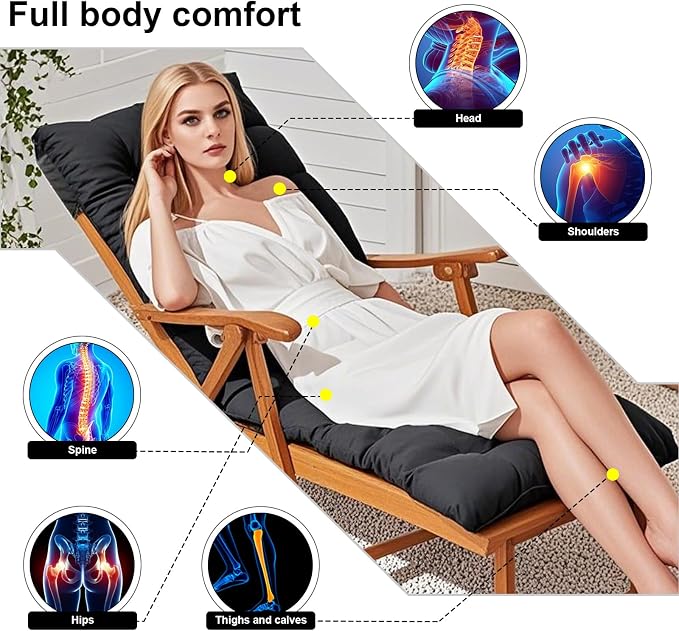 ERWUDEling Patio Lounge Chair Cushion, Waterproof Zero Gravity Chair Cushions - Image 7
