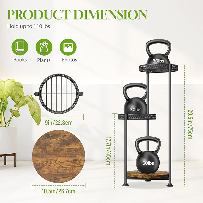 Plant Stand Indoor Outdoor Clearance, 3 Tier Metal Flower Shelf Pot Holder - Image 2