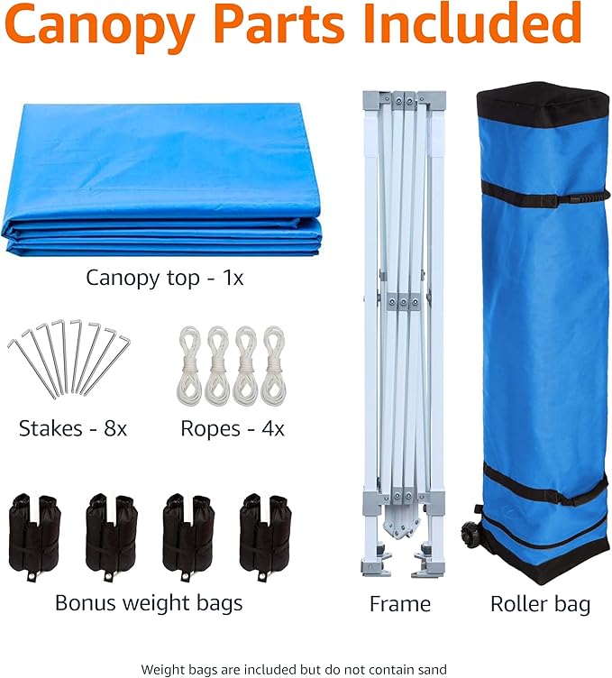 Amazon Basics Outdoor Pop Up 10 x 10 Canopy Tent - Image 5