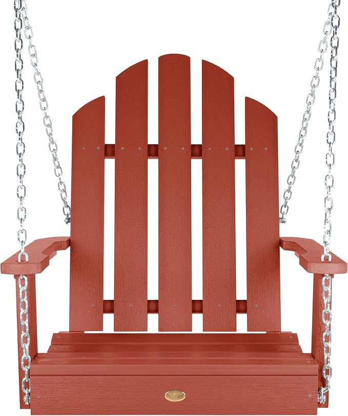 highwood Classic Westport Adirondack Single Seat 1-Person Porch Swing, Rustic - Image 3