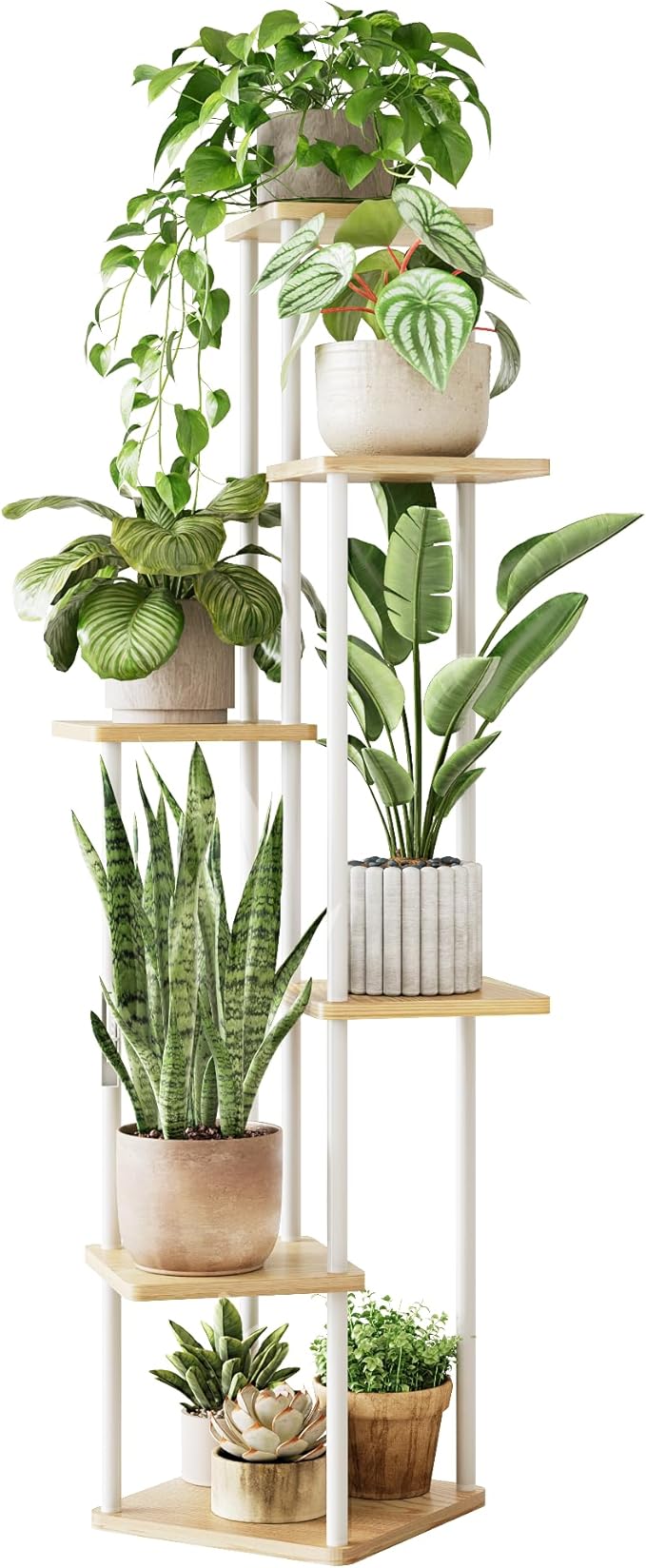 Tall Plant Stand Indoor 6 Tiered Plant Shelf by Gentingbro