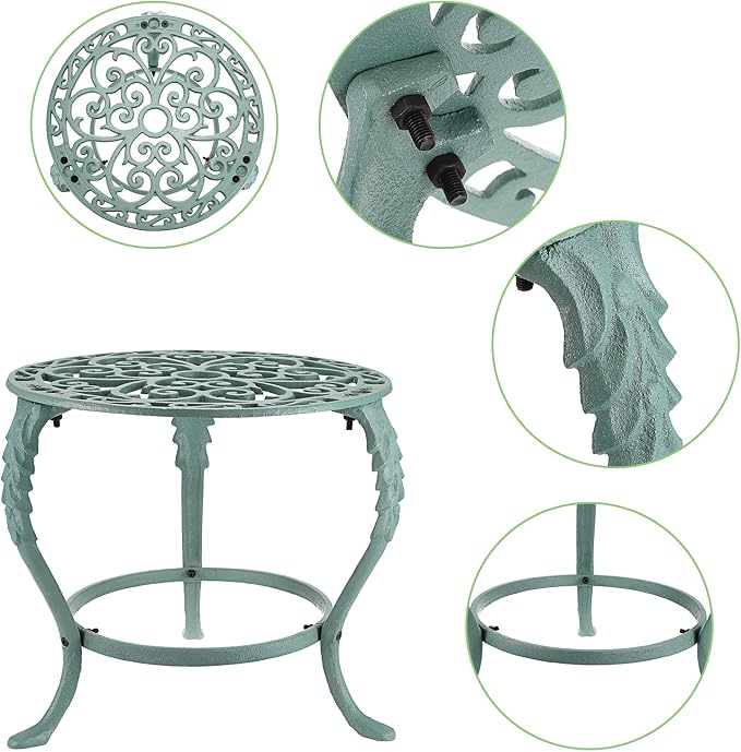 OwnMy Heavy Duty Cast Iron Plant Stand Vintage Wrought Iron Flower Pot Holder - Image 8