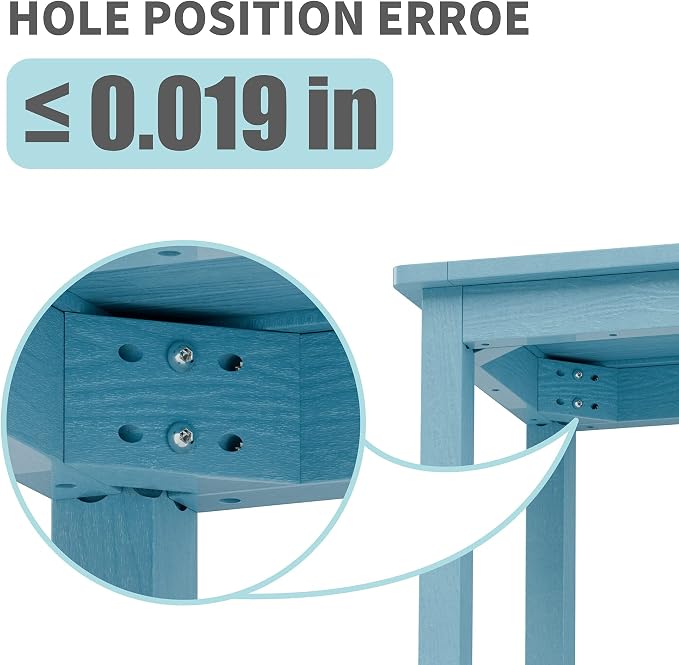 YEFU Outdoor Side Tables Set of 2, Look Like Real Wood Adirondack Table - Image 5