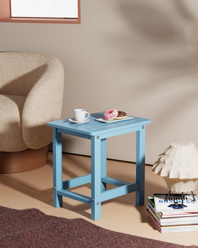 YEFU Outdoor Side Table for Patio: 16" HIPS Weather - Image 2