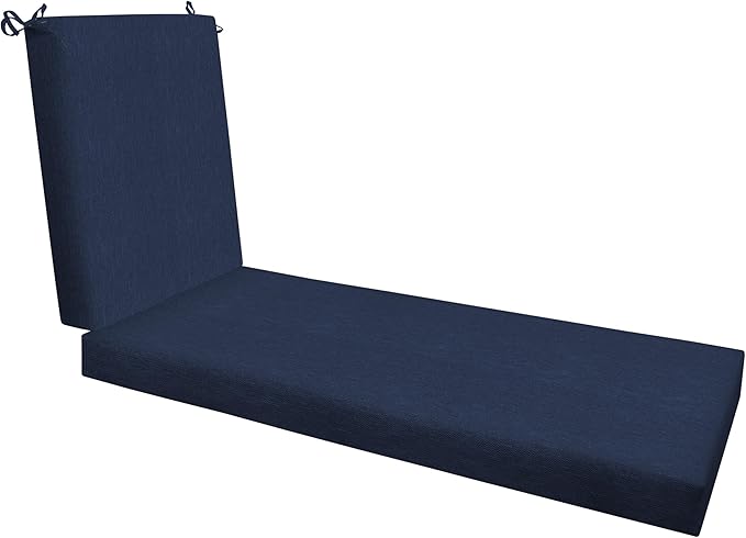 Honeycomb Outdoor Heritage Chaise, 23 x 75, Textured Solid Indigo Blue Chair by Honeycomb