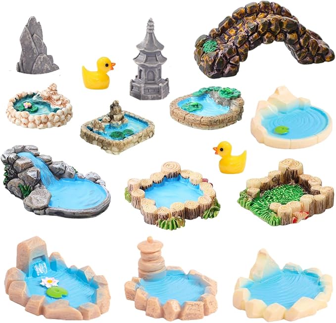 Purple Star Fairy Garden Pond 15 Pack Mini Pond by PurpleStar