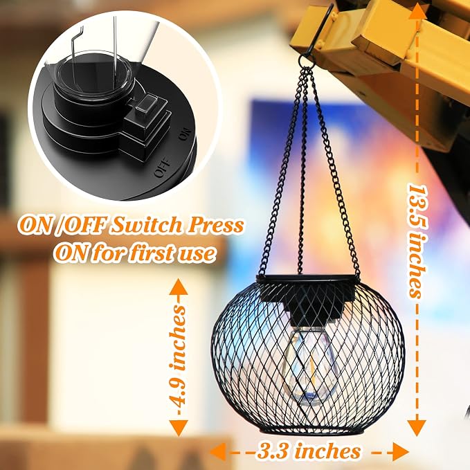 Solar Lantern Outdoor Waterproof, KagoLing Upgraded Hanging Solar Lights - Image 2