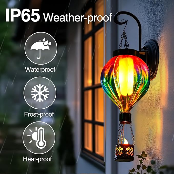 Hot Air Balloon Hanging Solar Lantern Outdoor Waterproof - Image 5