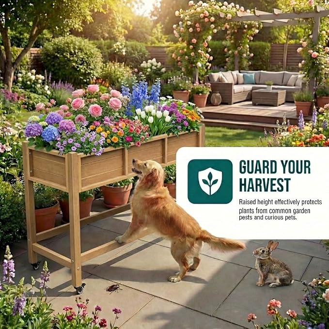 YITAHOME Raised Garden Bed HDPE, Elevated Planter Box - Image 5