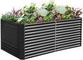 Land Guard 6x3x3ft Rectangular Galvanized Raised Garden Beds, Large-Capacity by LandGuard