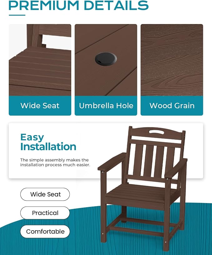 Ciokea HDPE Outdoor Dining Table - Image 6