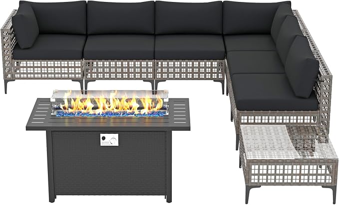 Patiorama 8 Piece Wicker Patio Furniture Set - Image 2