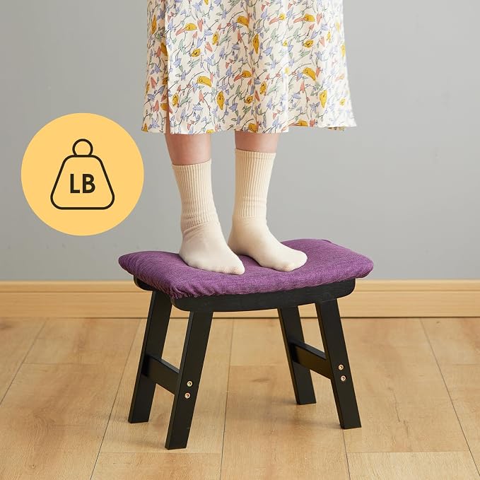 Foot Stool Ottoman Foot Rest Under Desk, Small Stool - Image 5