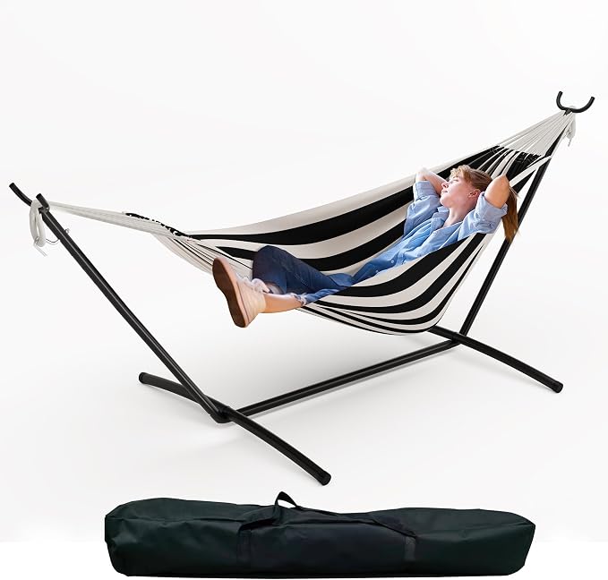 GAOMON Double Hammock with Stand, 450 lb Capacity, Adjustable Portable Hammock - Image 8