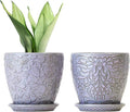 6 Inch Retro Ceramic Planter Set of 2 by Bestseler