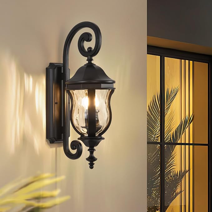 Outdoor Wall Sconces, 22.8" H Large Exterior Wall Lanterns, Waterproof Exterior - Image 8