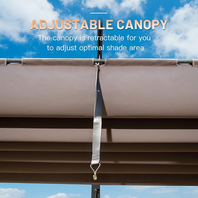 Domi 11’ X 16’ Outdoor Retractable Pergola - Image 3