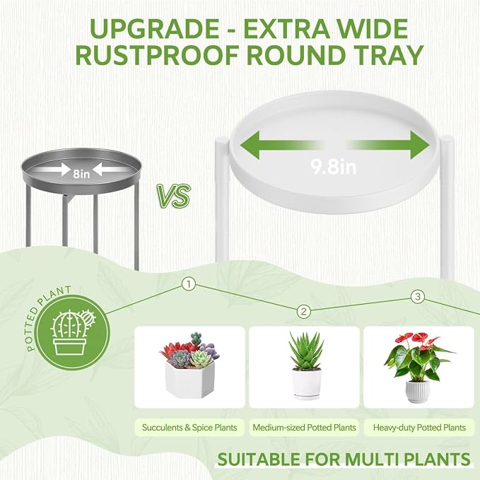 iDavosic.ly 7 Tier Large Plant Stand Indoor, 10 Inch Wide Tall Corner Metal - Image 3