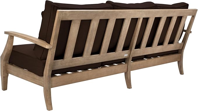 SAFAVIEH Couture Outdoor Collection Martinique Natural/Dark Brown Cushion Solid - Image 9