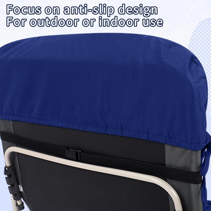 Tudomro 2 Pcs Blue 66'' Outdoor Chaise Lounge Cushion Waterproof Patio Lawn - Image 8