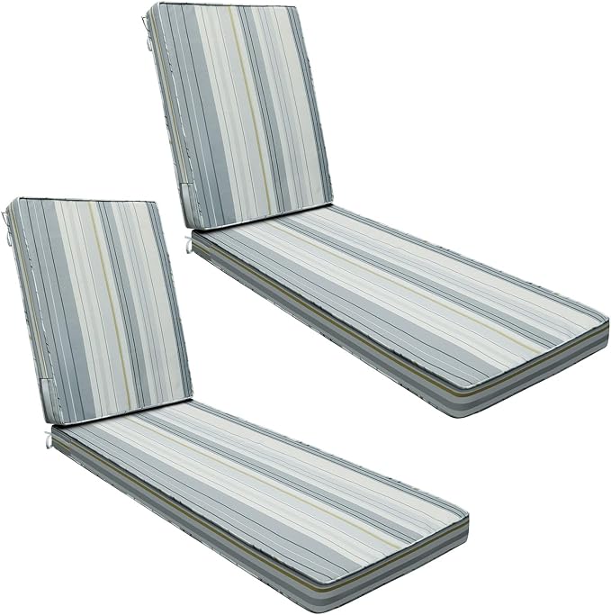 AAAAAcessories Outdoor Chaise Lounge Cushions, Fade-Resistant, Waterproof Patio by AAAAAcessories