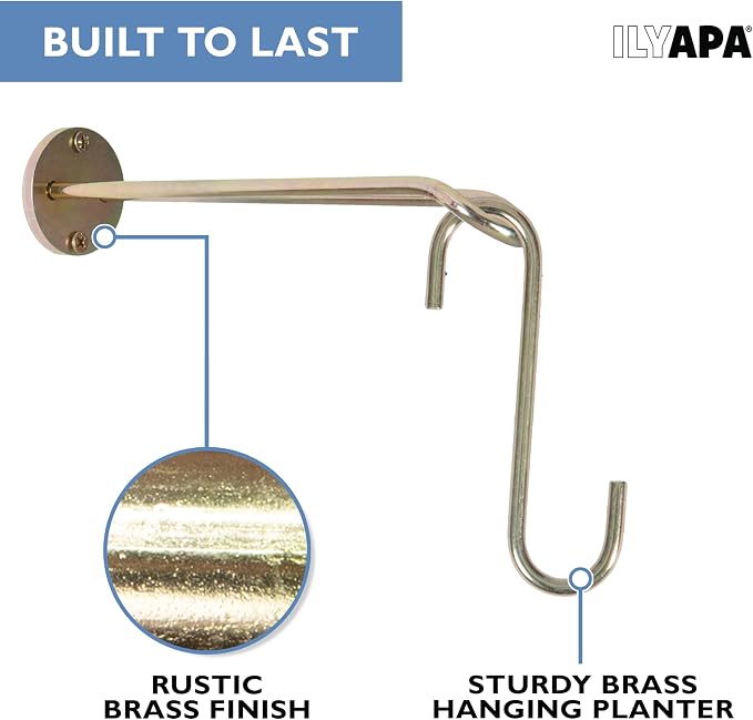 Ilyapa 3 Pack Metal Wall Plant Hangers - Image 4