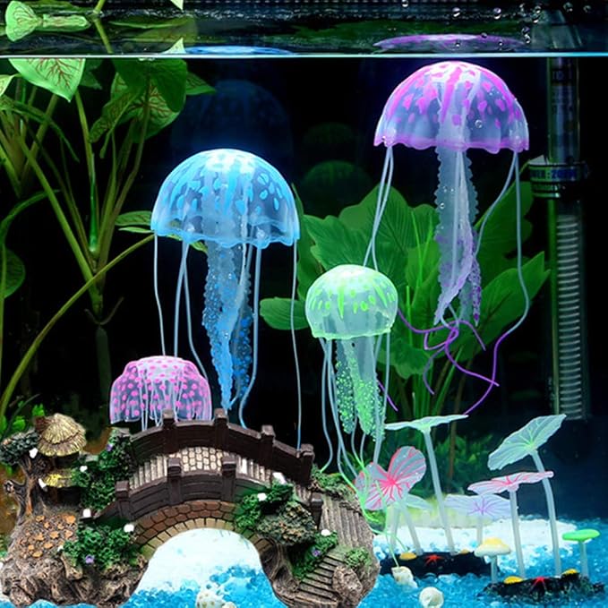 NA Aquarium Ornament Resin Arch Bridge Tree Pavilion Artificial Bridge Model - Image 4
