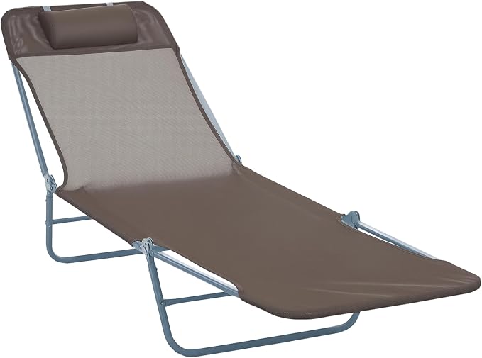 Outsunny Folding Chaise Lounge Chair, Pool Sun Tanning Chair, Outdoor Lounge by Outsunny