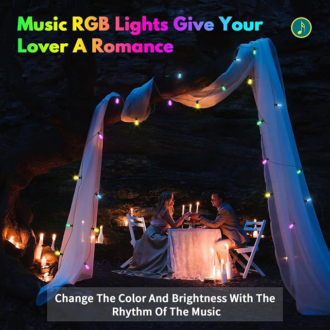 BBG Outdoor String Lights 50FT RGBW - Image 2