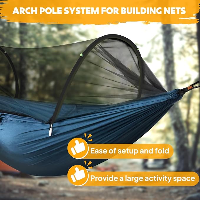 Chihee Ultra-Light Travel Camping Hammock Pop-up Net Hammock 660lbs Load - Image 6