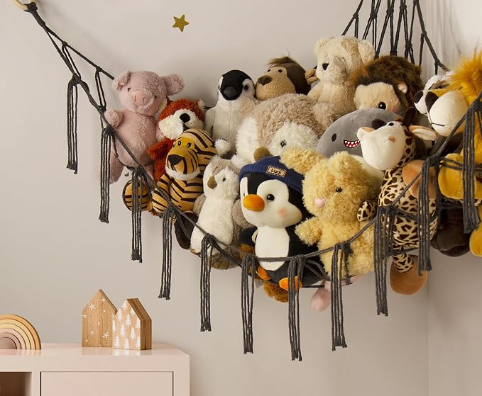 Stuffed Animals Hammock Net Corner-Hanging Stuff Animal Toy Storage Organizer - Image 3