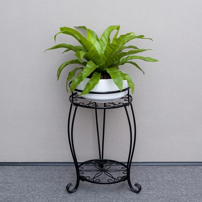 FaithLand 2 Pack Plant Stands, Heavy Duty Metal Planter Holder Indoor Outdoor - Image 2
