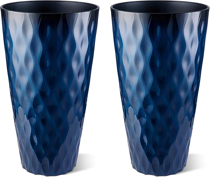 Glitzhome 23.75" H Tall Outdoor Planter, by Glitzhome