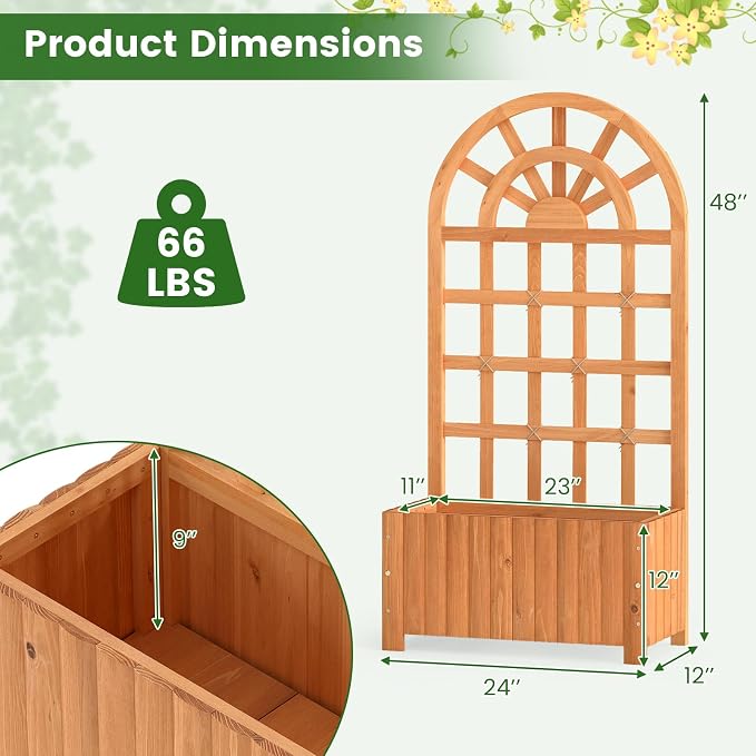 Giantex Wooden Raised Garden Bed - Image 5