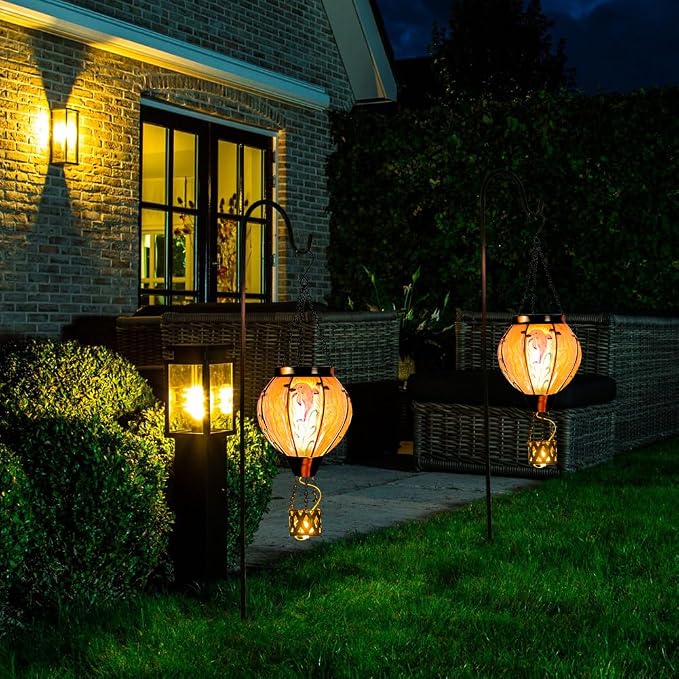 Blue Dolphin Hot Air Balloon Solar Lantern - Image 7