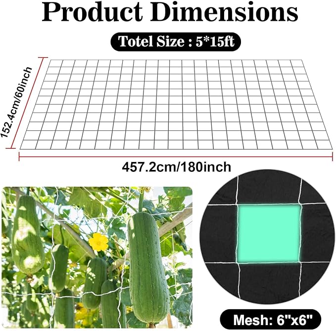 Sukh Garden Plant Trellis Netting -Trellis Net Polyester Trellis Netting Garden - Image 2