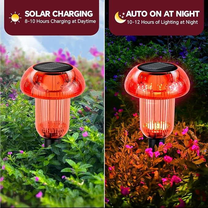 Easter Solar Pathway Lights Outdoor Decorative 4 Pack, Valentines Day Halloween - Image 3