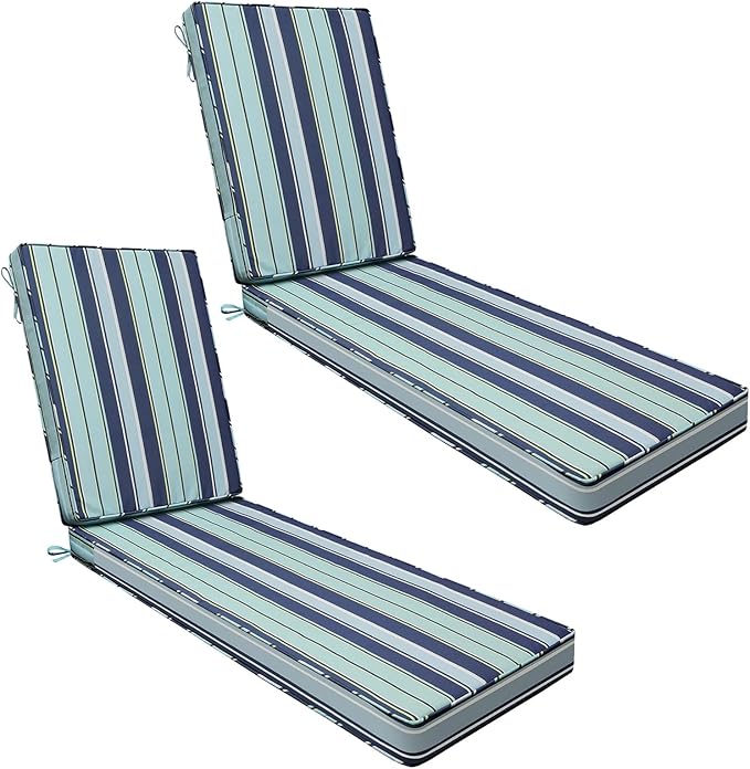 AAAAAcessories Outdoor Chaise Lounge Cushions, Fade-Resistant, Waterproof Patio by AAAAAcessories