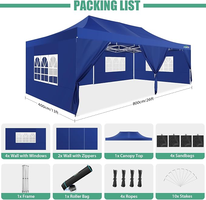 COBIZI 13x26 Pop Up Canopy - Image 7