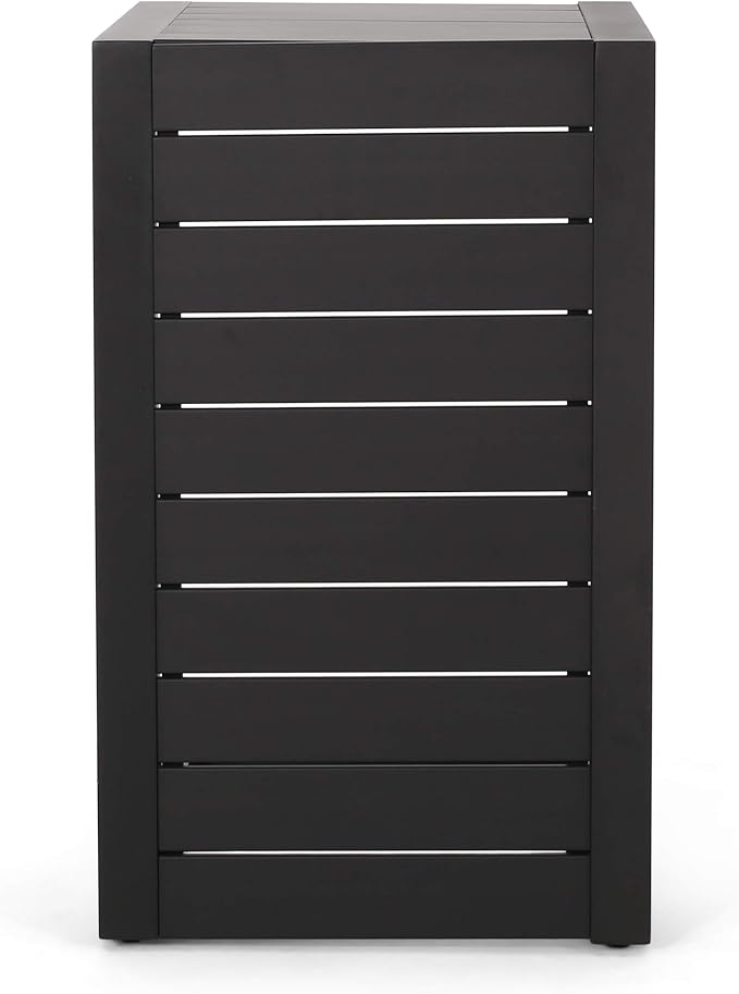 Christopher Knight Home Jesse Coral Outdoor Modern Aluminum C-Shaped End Table - Image 9