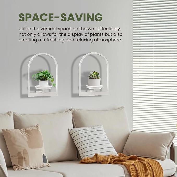 Wall Planters for Indoor Plants Window Plant Shelves Set of 2 - Image 4