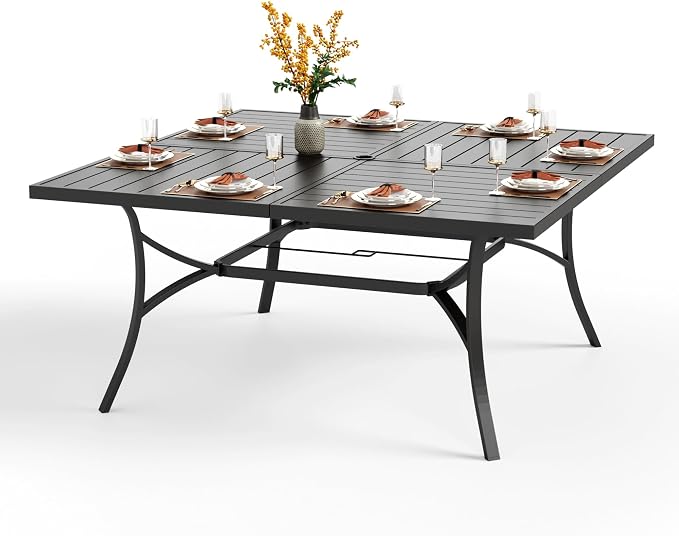 PHI VILLA Large Outdoor Square Dining Table by PHIVILLAThepioneerofcomfortablehouseholdsupplies